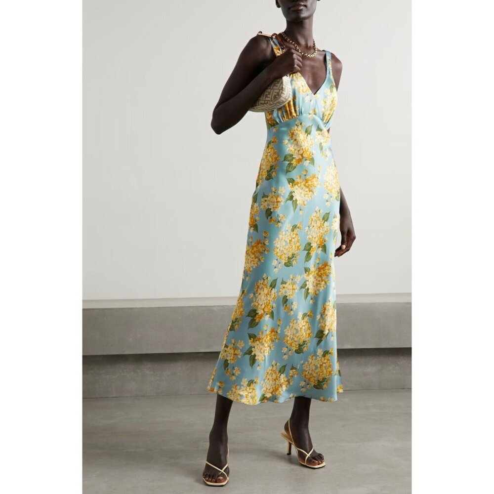 Reformation Daytona Carmela Silk Dress L NWT